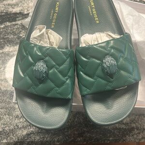 Kurt Geiger Green Quilted Men's Sandals